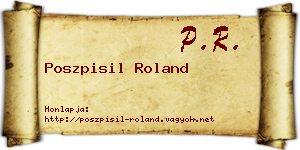 Poszpisil Roland névjegykártya